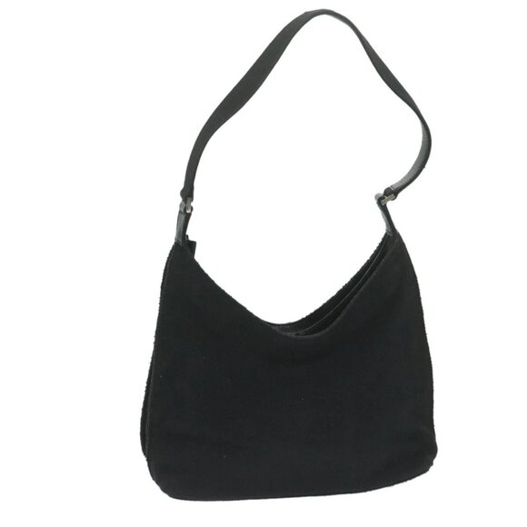 GUCCI Shoulder Bag Canvas Black Auth bs11422 - Picture 1 of 16